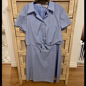 Cremieux Retro Casual Knotted Dress (Size 12)